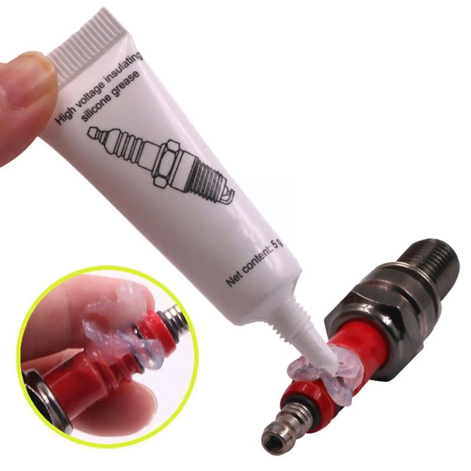 

Car Spark Plug Insulating Grease High Voltage Insulation Ignition High Temperature Resistance Low Grease Silicone Corrosion L7Q1