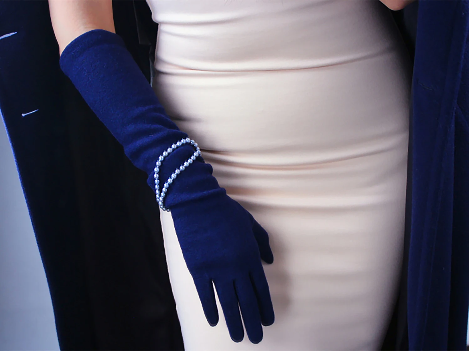 Женские зимние перчатки DooWay из шерсти и кашемира с длинными рукавами теплыми