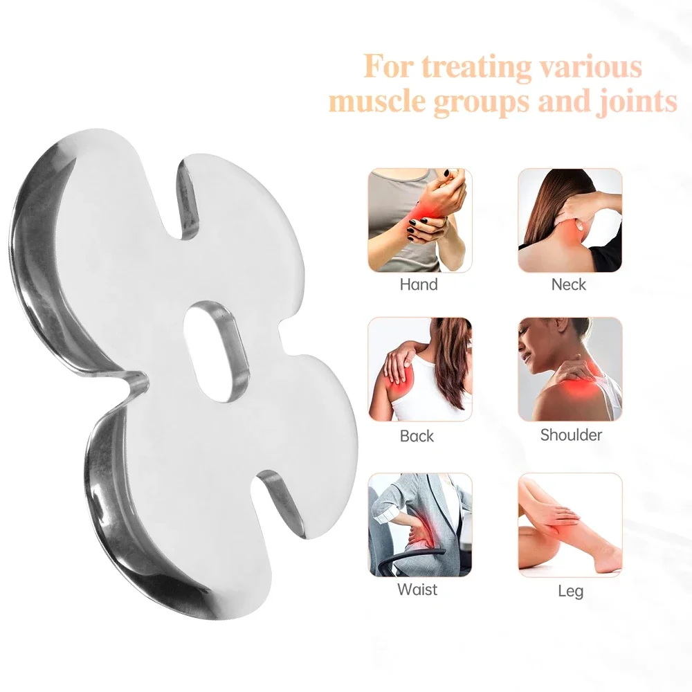 1 шт. скребковый массажный инструмент Гуа Ша из нержавеющей стали скребок для