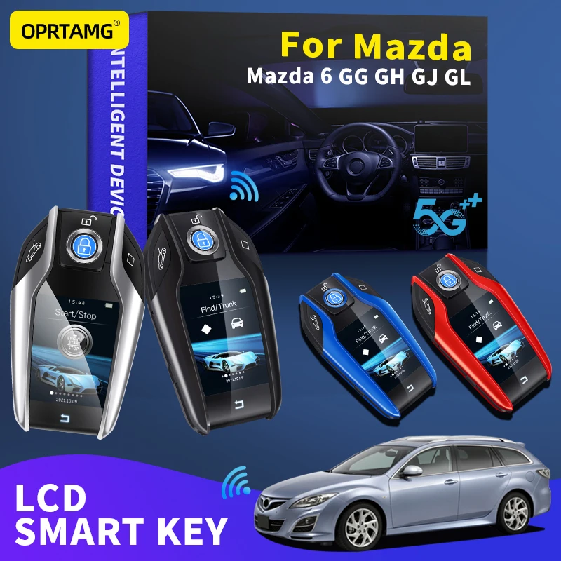 

For Mazda CAROL 6 GG GH GJ GL Car Smart Remote Control Key LCD Display Keychain Touch Screen Smart Key Auto Accessories