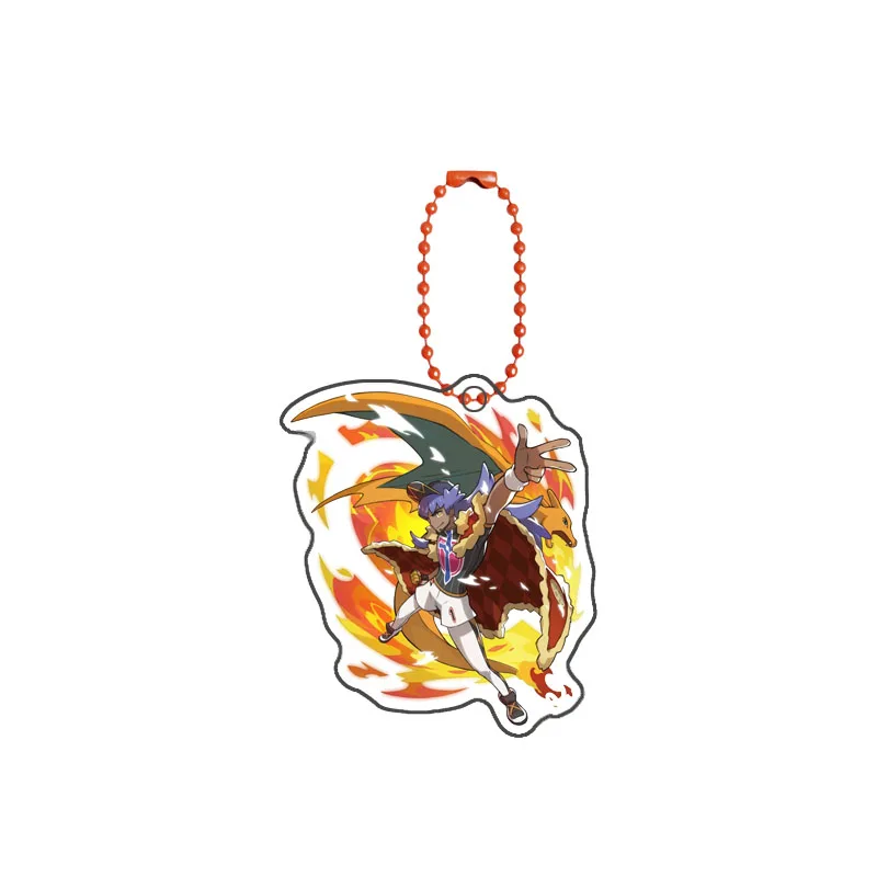 Фото Оригинальный акриловый брелок Pokemon Homemade Machamp Charizard Gengar Mudkip Fennekin Morpeko в стиле аниме, периферийный брелок, кулон №5