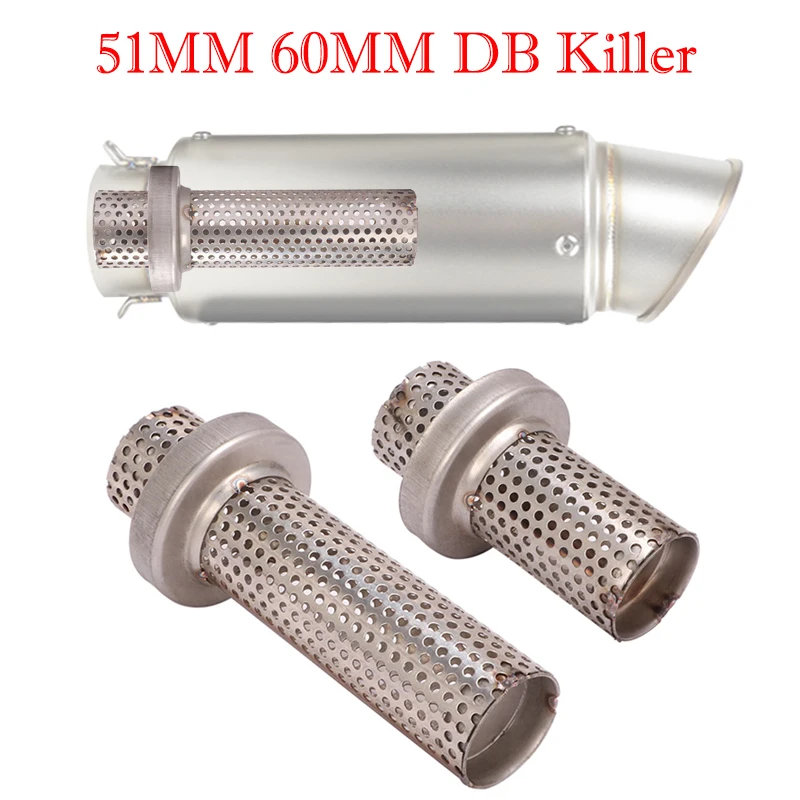 

Universal DB Killer Catalyst Slip On 51mm 60mm Motorcycle Silencer Noise Sound Eliminator Exhaust Moto Escape Para Muffler