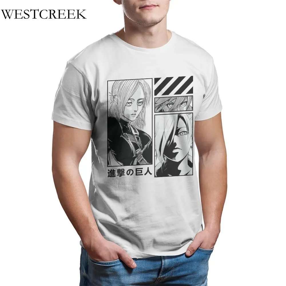 

Оптовая продажа, WESTCREEK, белая смешная парная Одежда большого размера с круглым вырезом и надписью Annie leonhart attack on titan, 214917