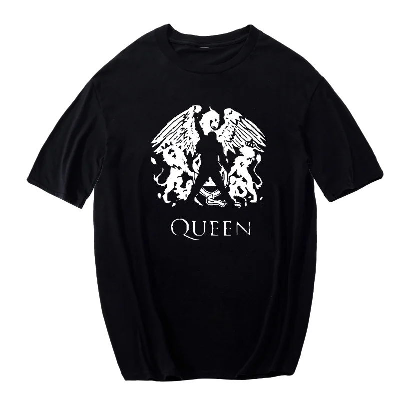 

Freddie Mercury The Queen Band T-Shirt Pria Hip Hop Hipster T Shirt Kasual Tshirts Glitter Band Rock Harajuku Pakaian Pria Top