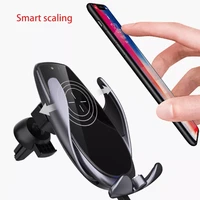 car phone holder universal model car air vent phone holder wireless charger bracket auto clamping smart sensor mount