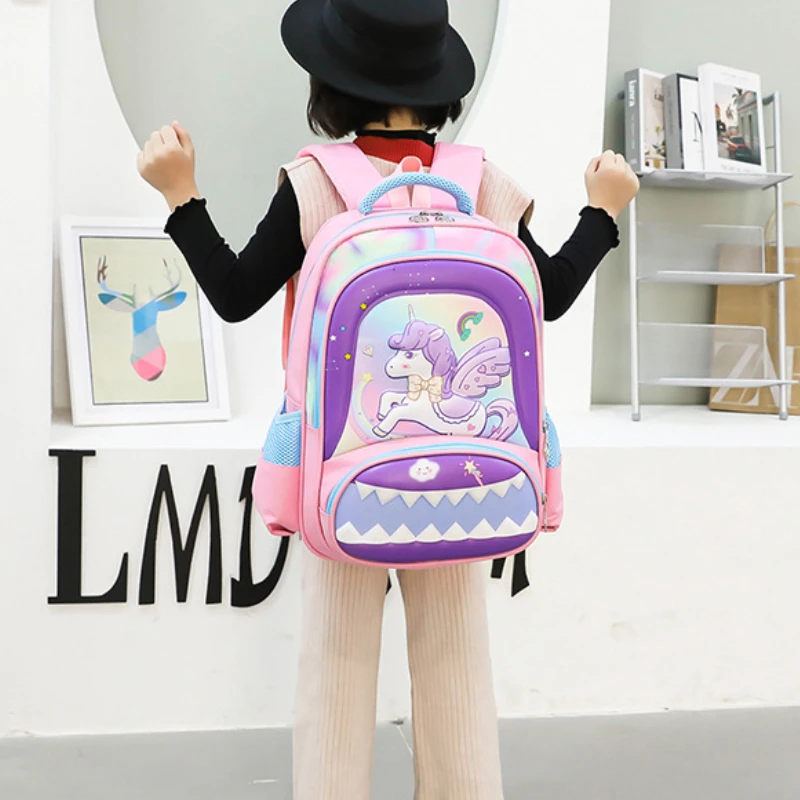 Children Cartoon Unicorn Girls Princess Backpacks 3D Matte EVA Hard Shell Boys Large Capacity Primary School Cute Bags Mochila