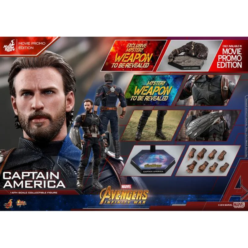 

In Stock Original HotToys MMS481 MMS480 Captain America 1/6 Avengers Infinity War Movie Character Model Art Collection Toy Gift