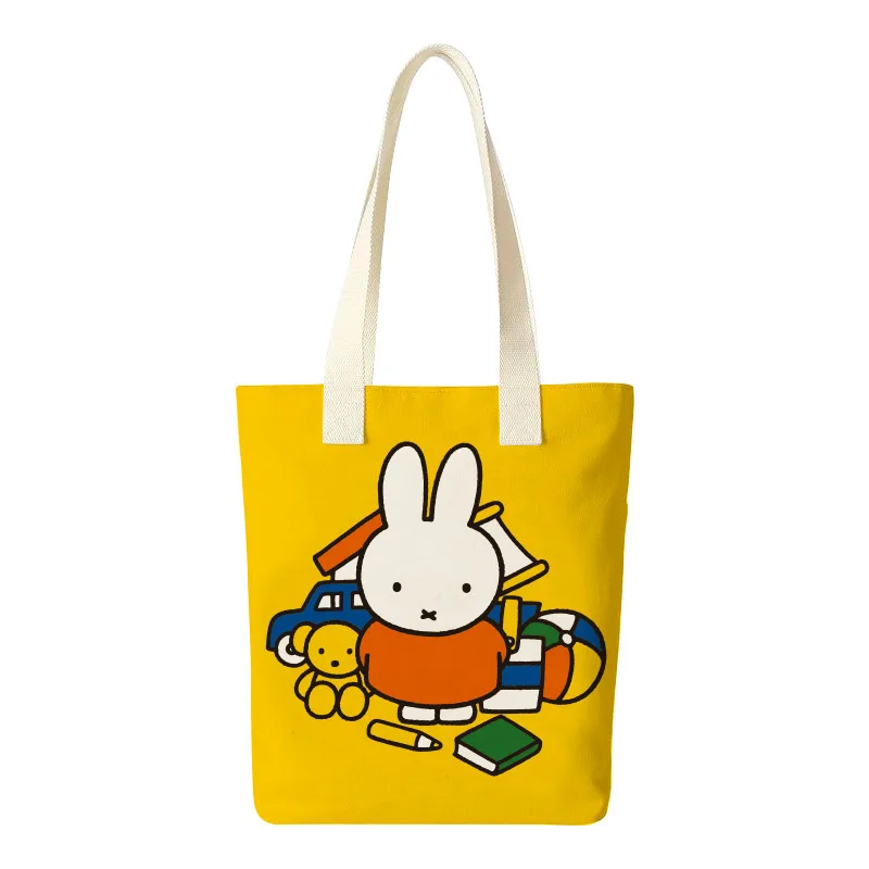 

Kawaii Miffy anime cartoon canvas bag shoulder handbag large-capacity simple and versatile Harajuku-style canvas bag large bag