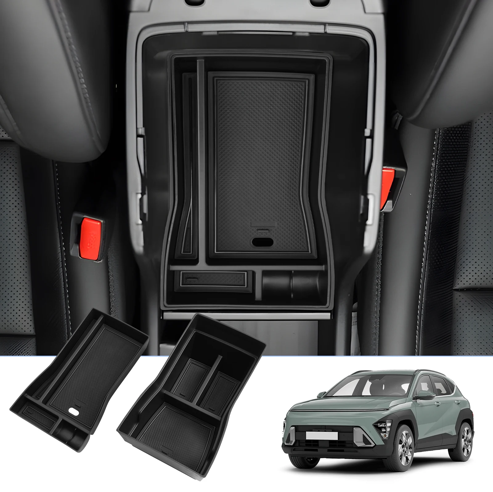 RUIYA Автомобильный подлокотник ящик для хранения Hyundai Kona SX2 EV электрический 2024 2025