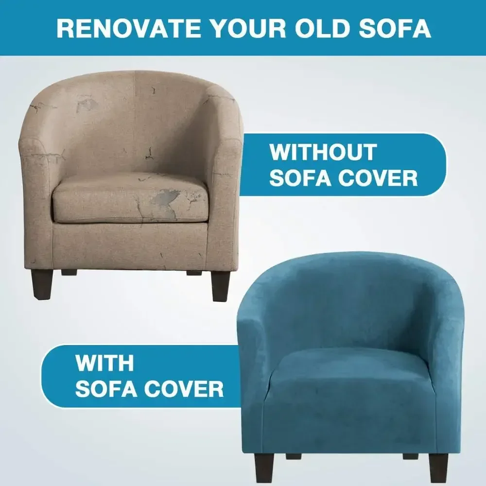 Эластичные чехлы для одиночных диванов бархатные на сиденья кресла защита стула