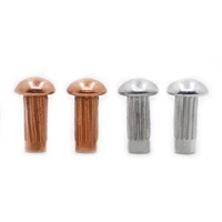 10 100pcs m2 m2 5 m3 m4 knurled solid copper aluminum rivets for name plate gb827
