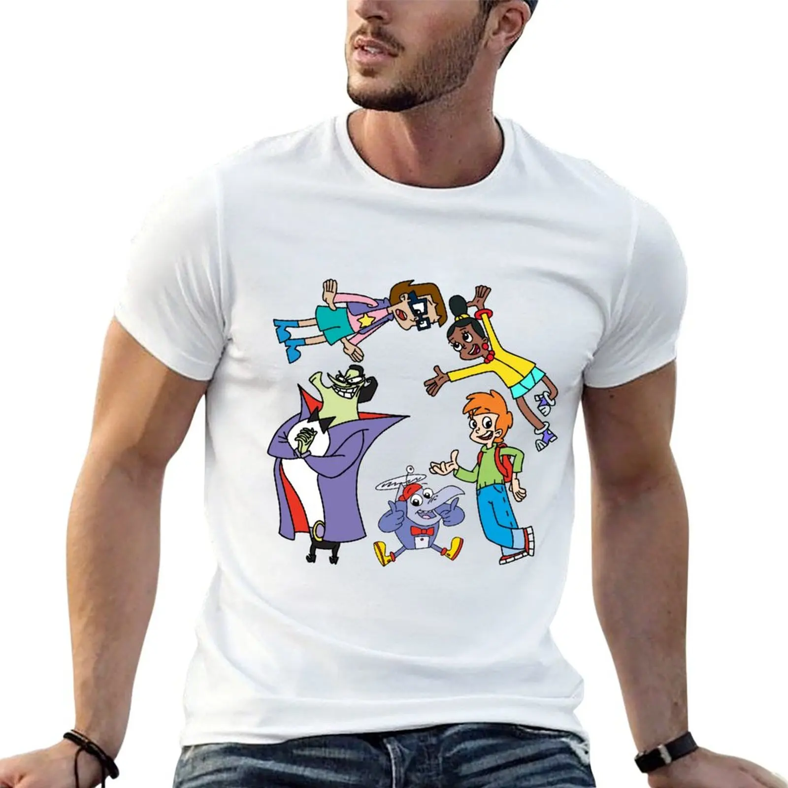 Фото Комбинированный комплект футболок Cyberchase Digit, Hacker, Inez, Jackie, Matt, удобная рабочая футболка №1