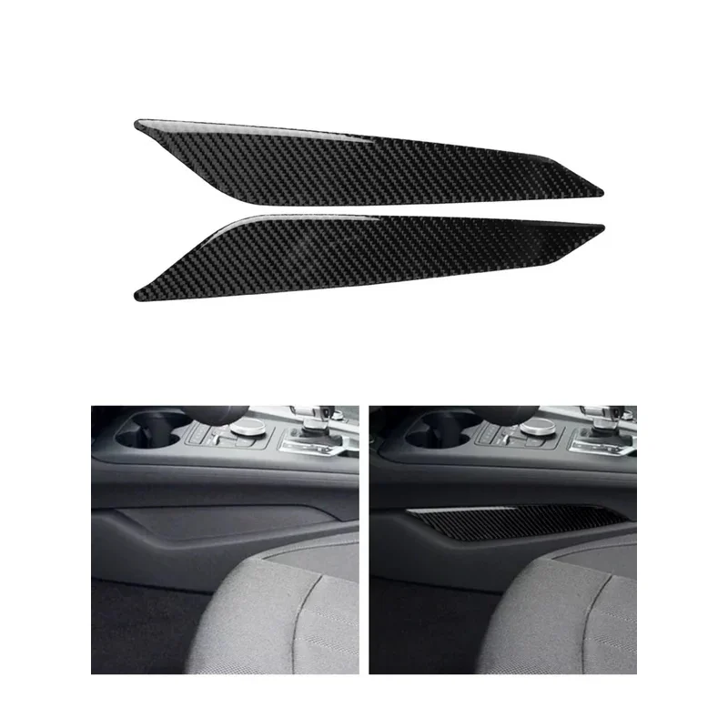 

Наклейка на боковую панель переключения передач автомобиля из углеродного волокна, 2 шт., Накладка для Audi A4 A5 B9 2017 2018 2019 2020