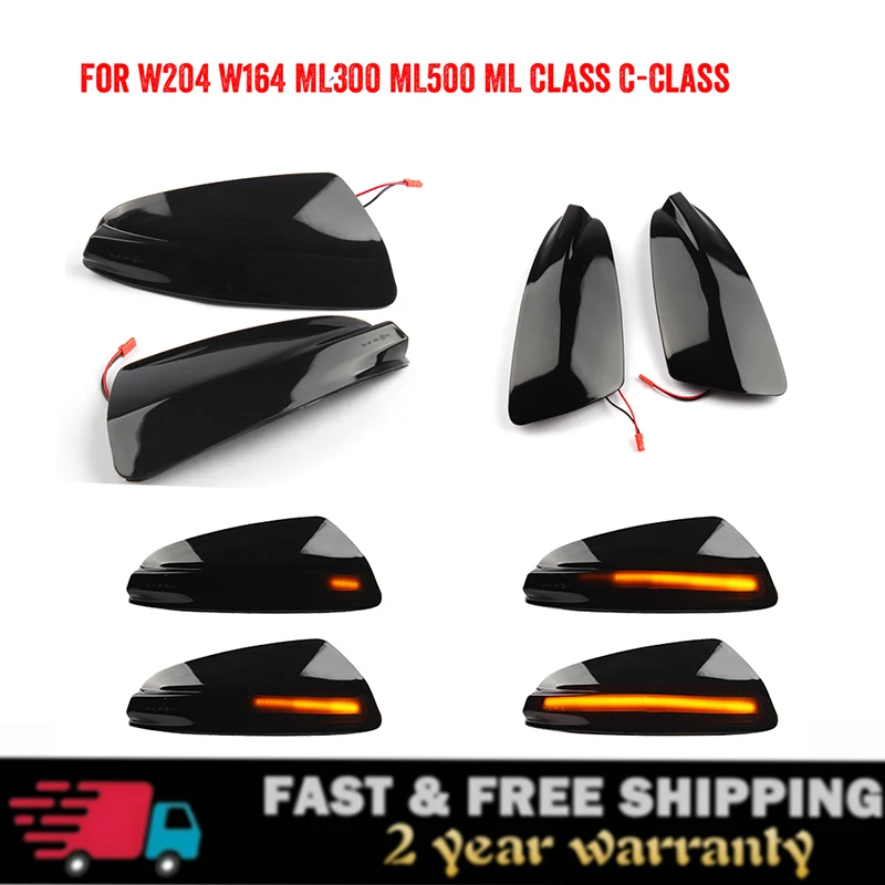 

For Mercedes Benz C Class W204 S204 07-14 Viano Vito W639 ML W164 LED Dynamic Turn Signal Light Side Mirror Indicator Blinker