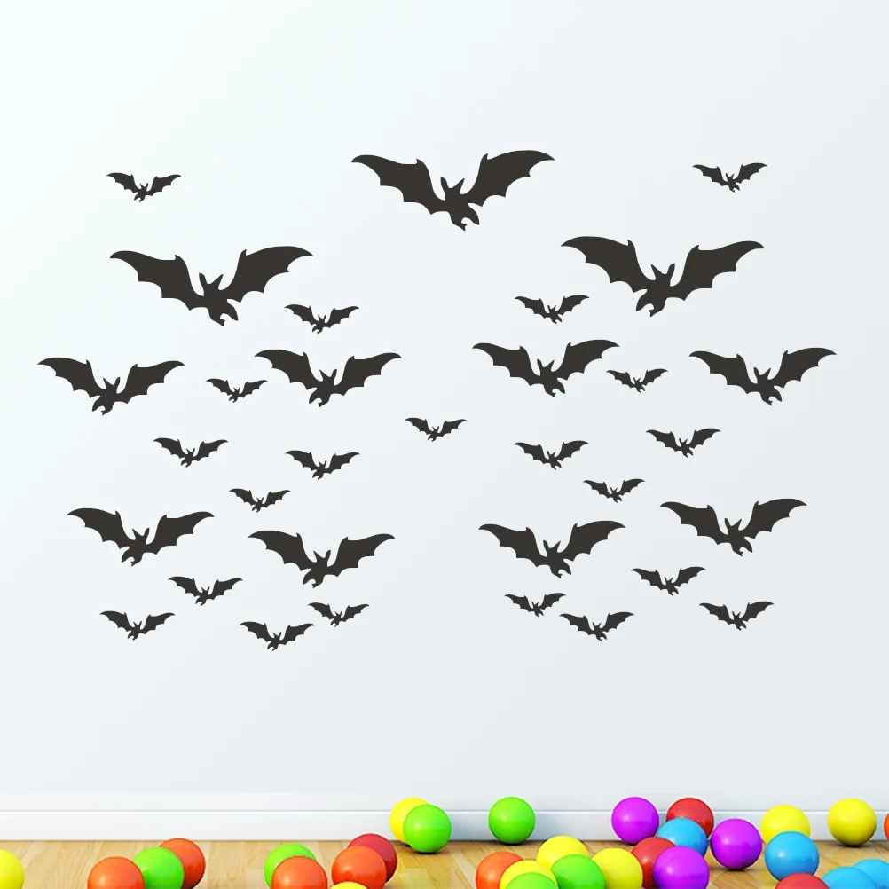 

1PC Adhesive Black Environmental Friendly Bats Wall Sticker Wallpaper