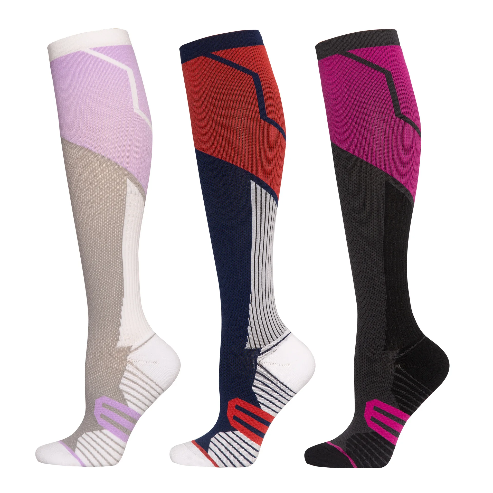 Women's Sports Compression Socks Sport Thickened Towel Bottom Running Cycling Marathon Running Socks Calf Compression Socks
