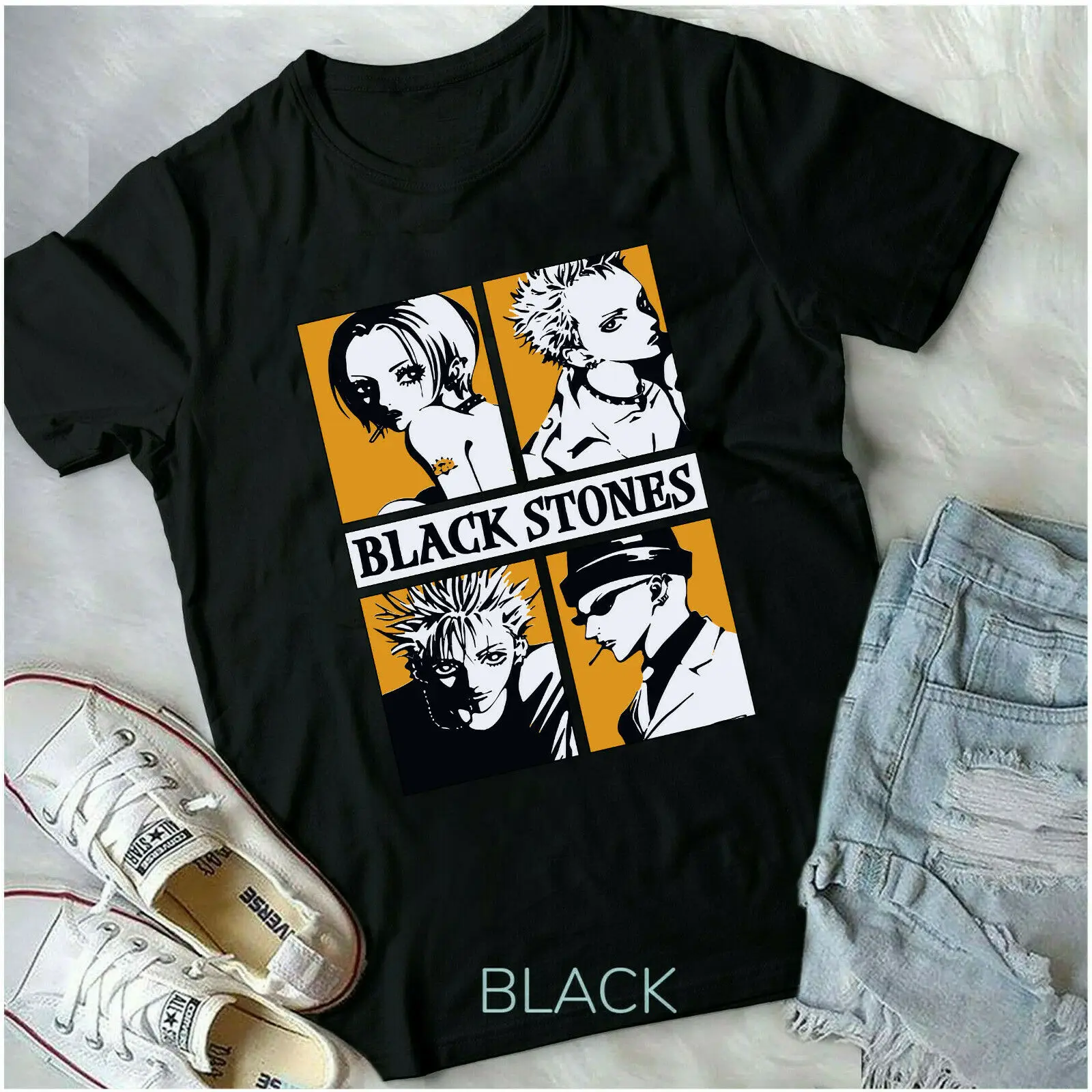 

Nana Anime Black Stones Nana Osaki Anime new top Short-Sleeve new T-Shirt