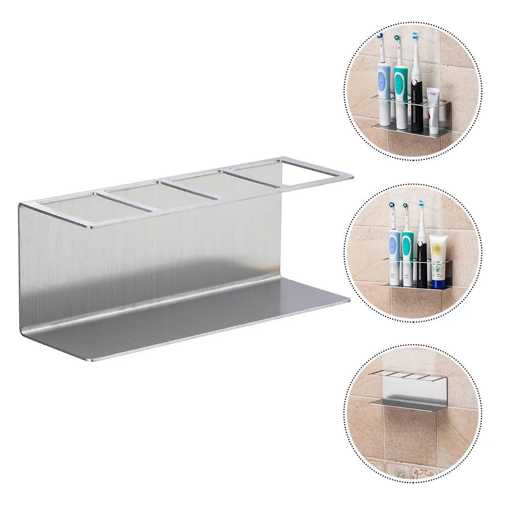 

Toothpaste Holder Holders Stainless Steel Shelf Shelves Electric Rack