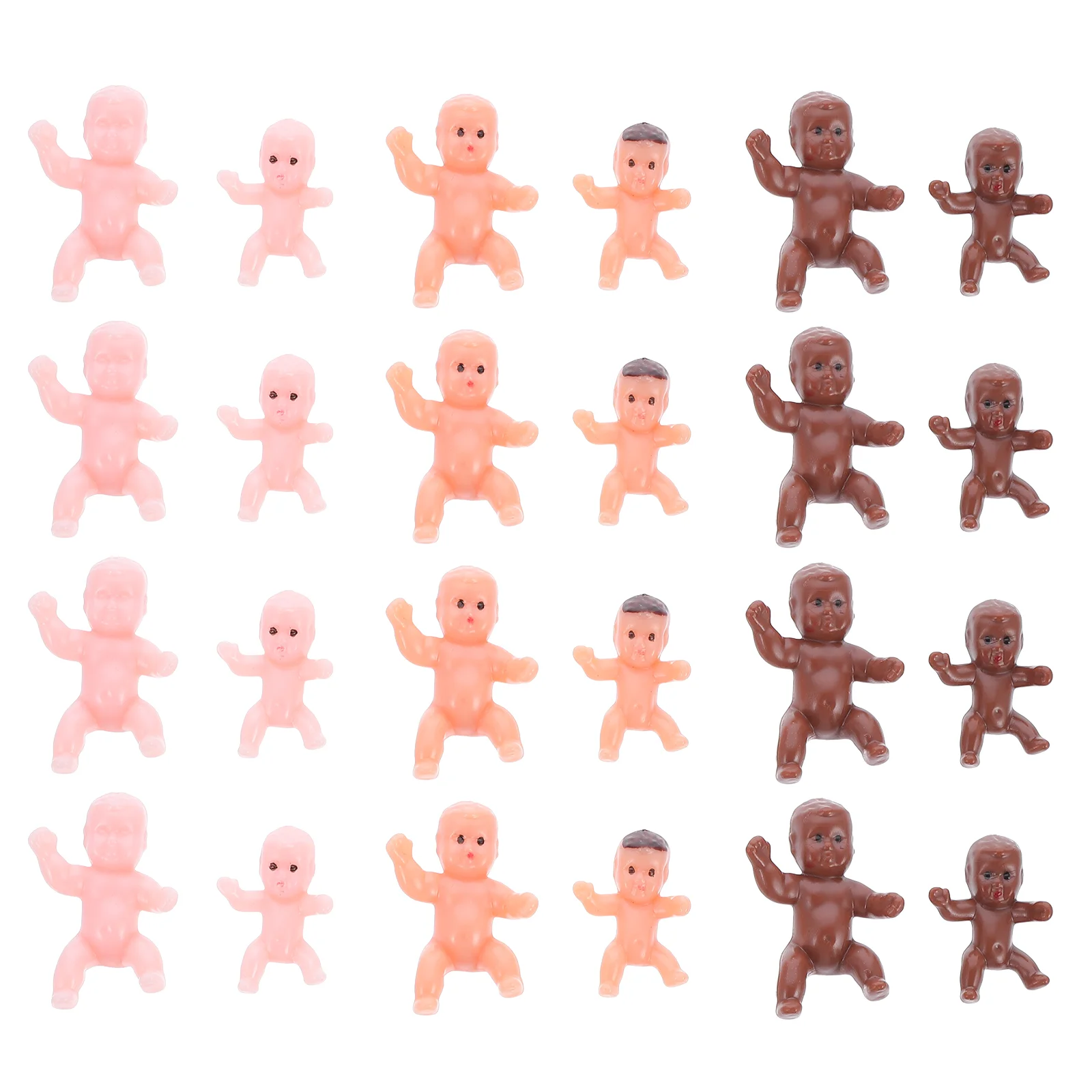 

60pcs Mini Plastic Babies for My Water Broke Baby Shower Game Party Keepsake