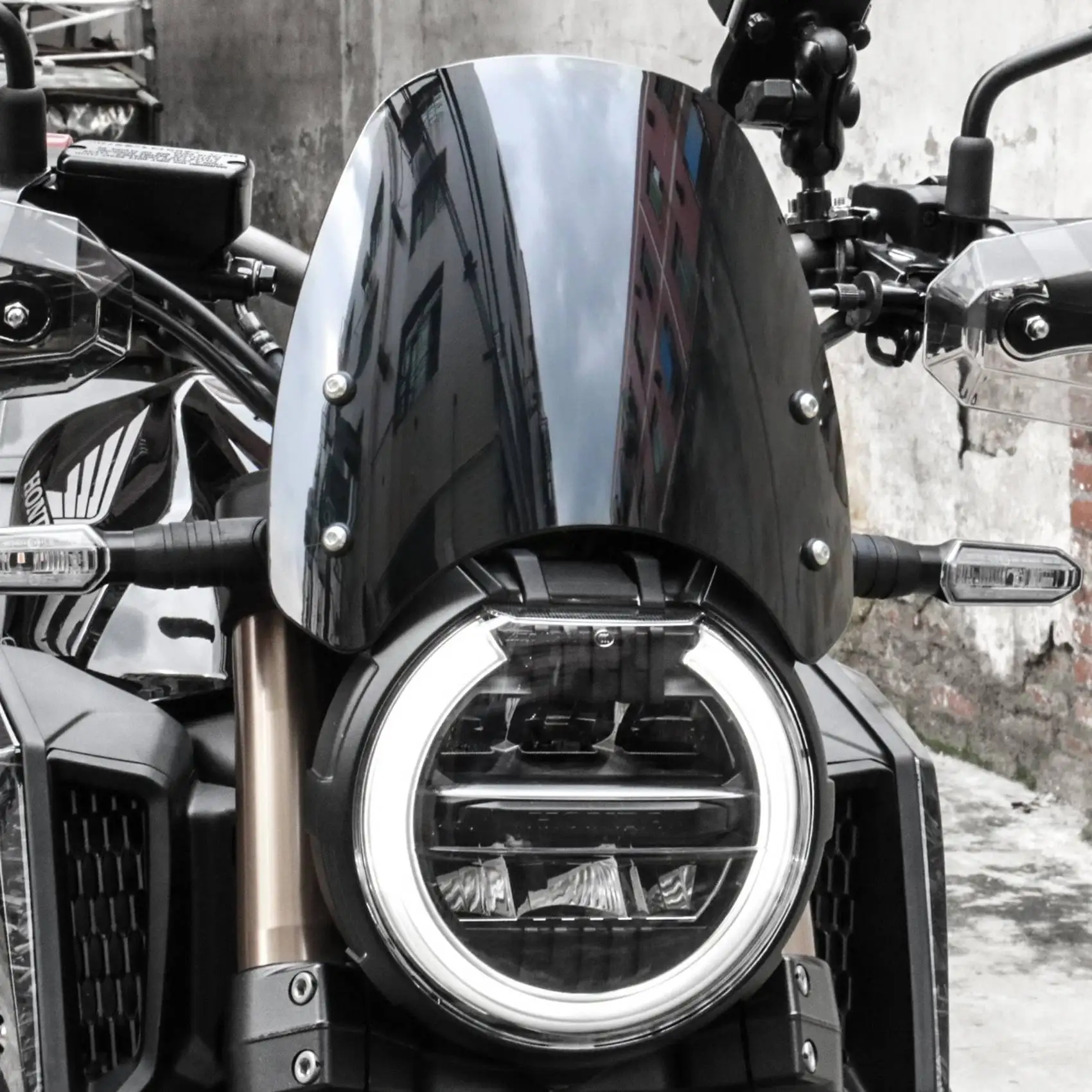 Motorcycle Windscreen Wind Deflector Front Screen Windshield Airflow Accessories for Honda CB650R CB 650R Black | Автомобили и