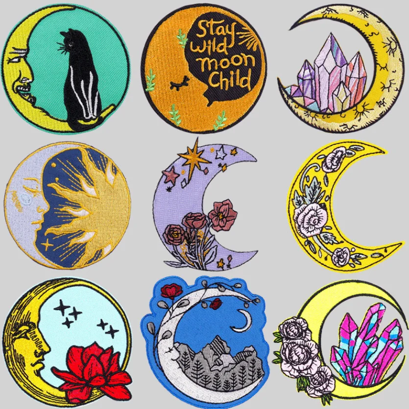 

10 шт., вышитые нашивки для одежды