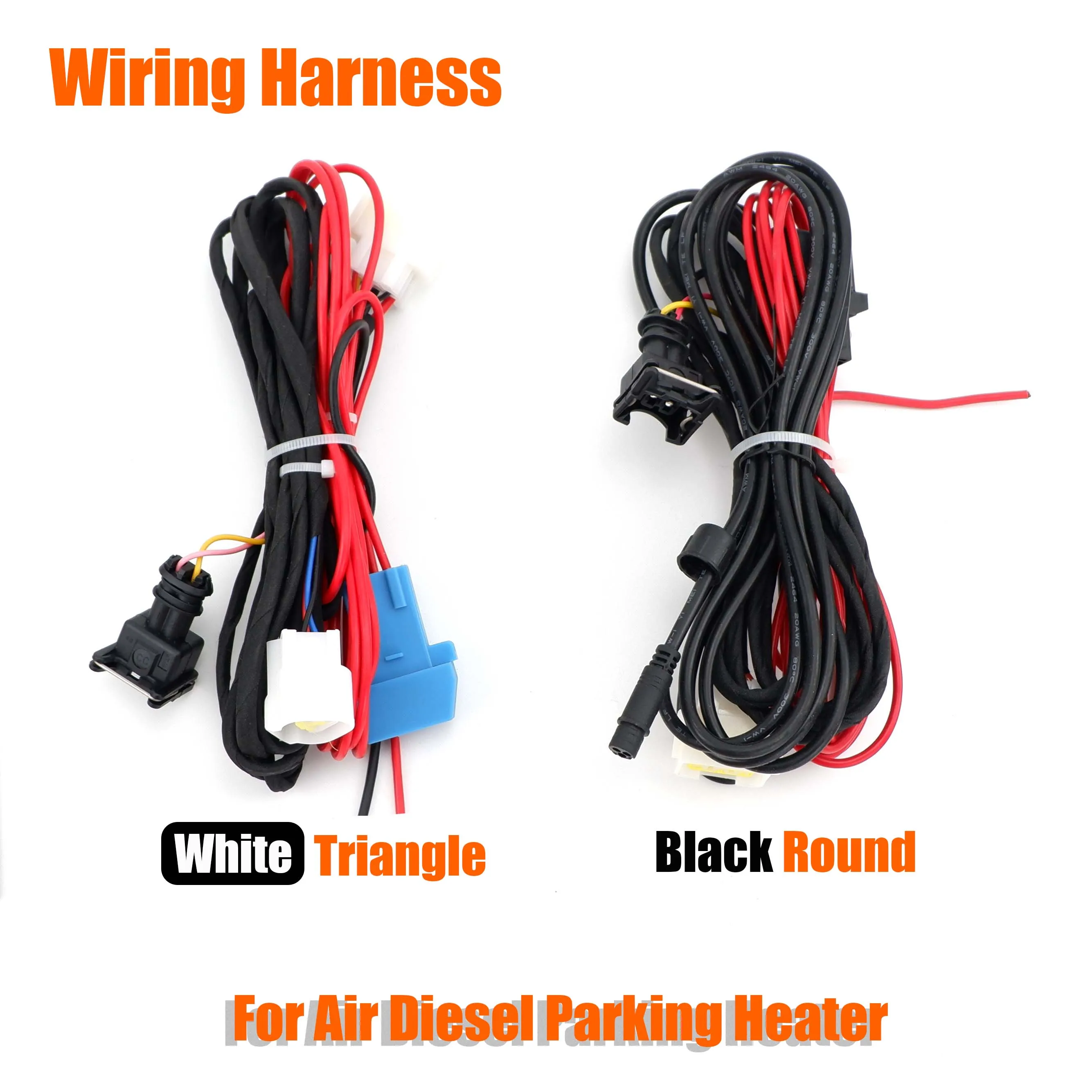 12V / 24V Air Diesel Heater Wiring Harness Loom Power Supply Cable Adapter Round / Triangel For Eberspacher Webasto