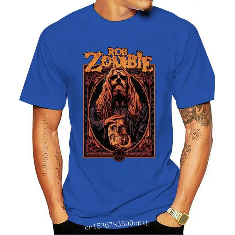 

Camiseta de Rob Zombie WARLOCK, camisa auténtica y oficial, 2021, 100% Camiseta de manga corta con estampado de verano, informal