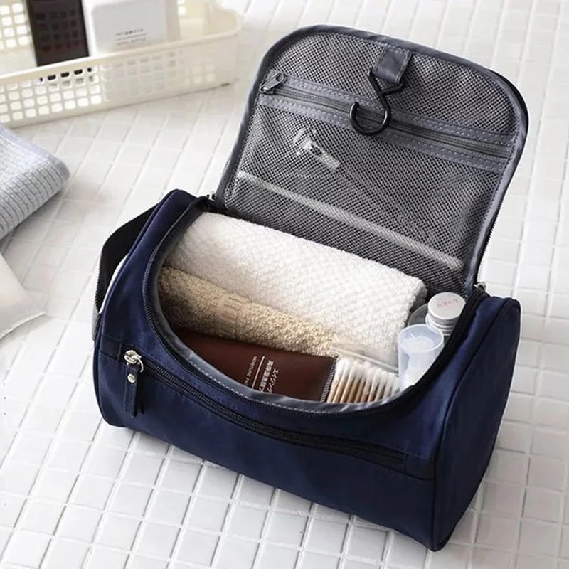 

Men Travel Cosmetic Bag Functional Hanging Zipper Makeup Case Necessaries Organizer Storage Pouch Toiletry Make Up Wash Bag