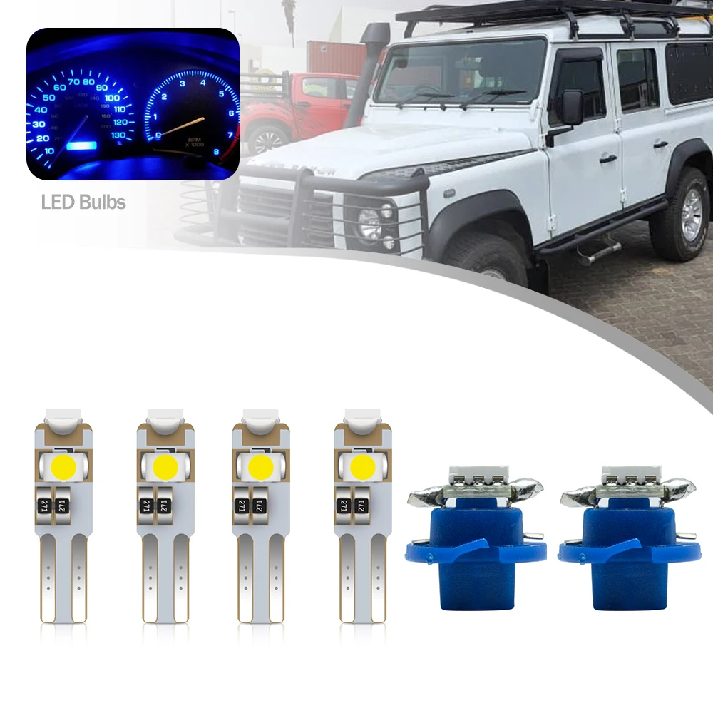 

6 шт. для Land Rover Defender TDCi Puma 07-16 светодиодная карта купольный интерьер кластер лампочки приборной панели теплый индикатор часов