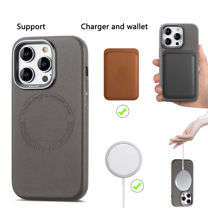 Чехол ELVEV для iPhone 15 14 13 Pro Max противоударный Премиум чехол из искусственной кожи с