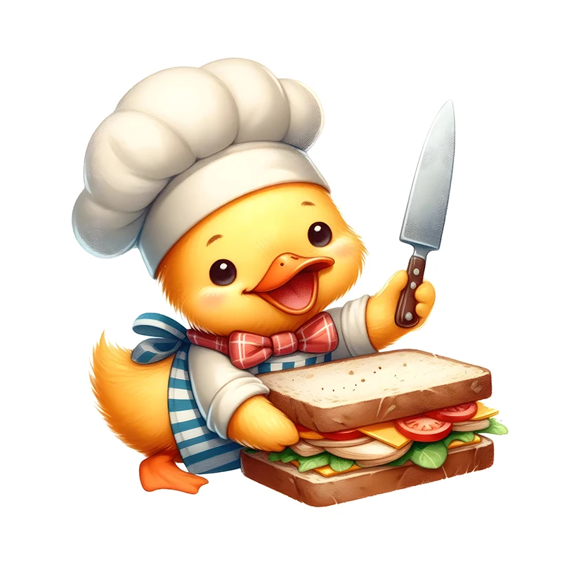 

Настенные наклейки с уткой-поваром