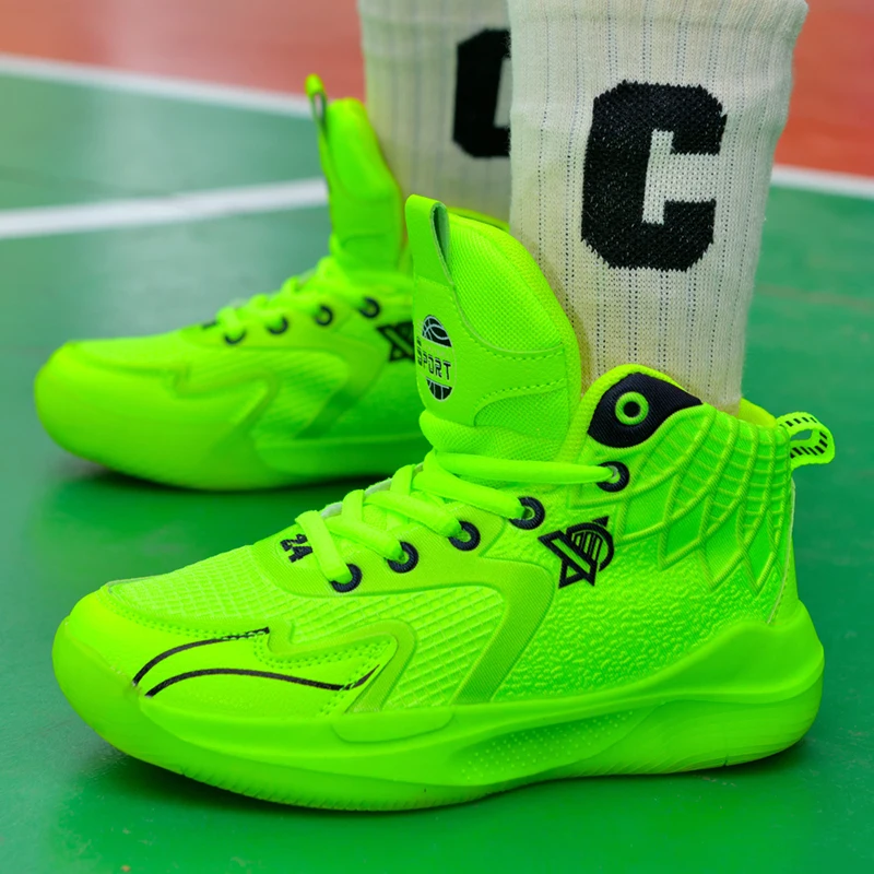 

Баскетбольные кроссовки для мальчиков, всесезонные, Нескользящие, спортивная обувь для тренировок, уличные, размер 31-40