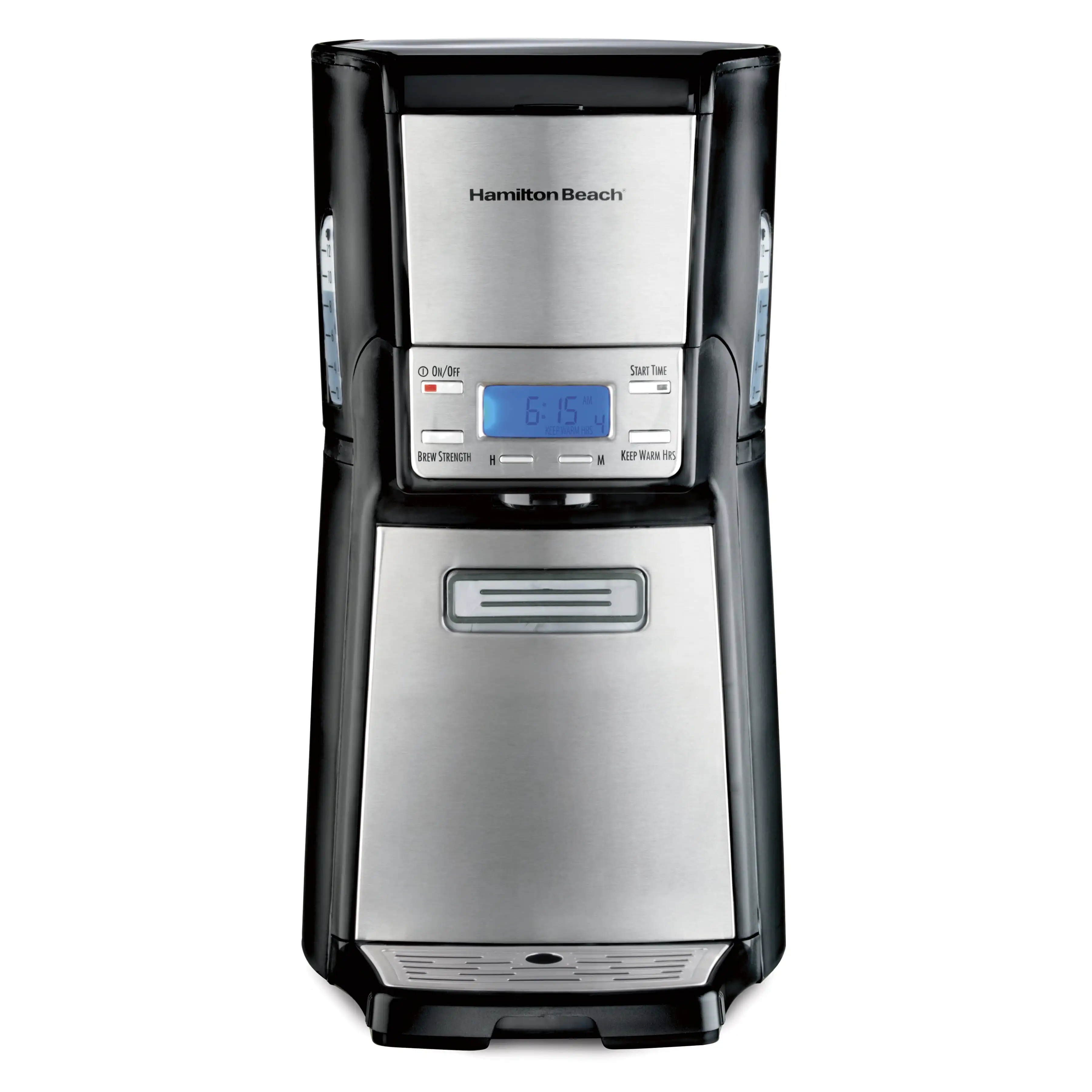 Brew Station 12 Cup Dispensing Coffeemaker, Stainless Steel and Black, Model 48465