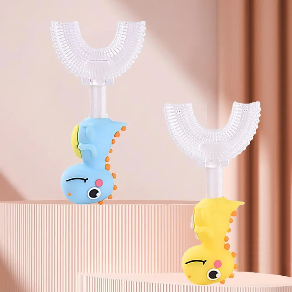 

Infant Toothbrush Great Cartoon Dinosaur Modeling Children Toothbrush Oral Care Adorable Appearance Children Toothbrush