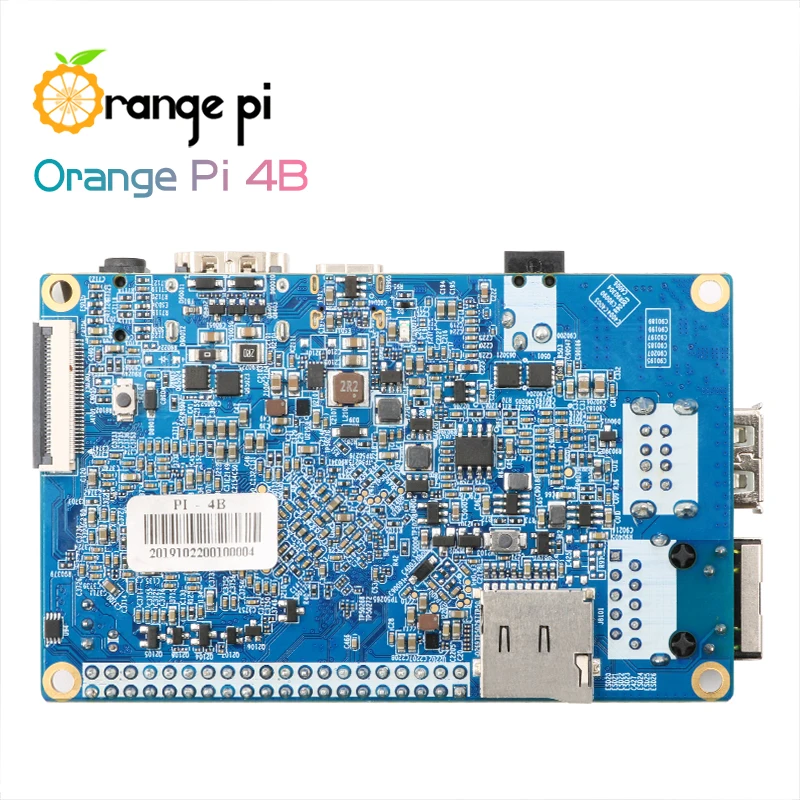 Плата с открытым исходным кодом Orange Pi 4B Rockchip RK3399 16 Гб EMMC NPU SPR2801S Поддержка Android 8