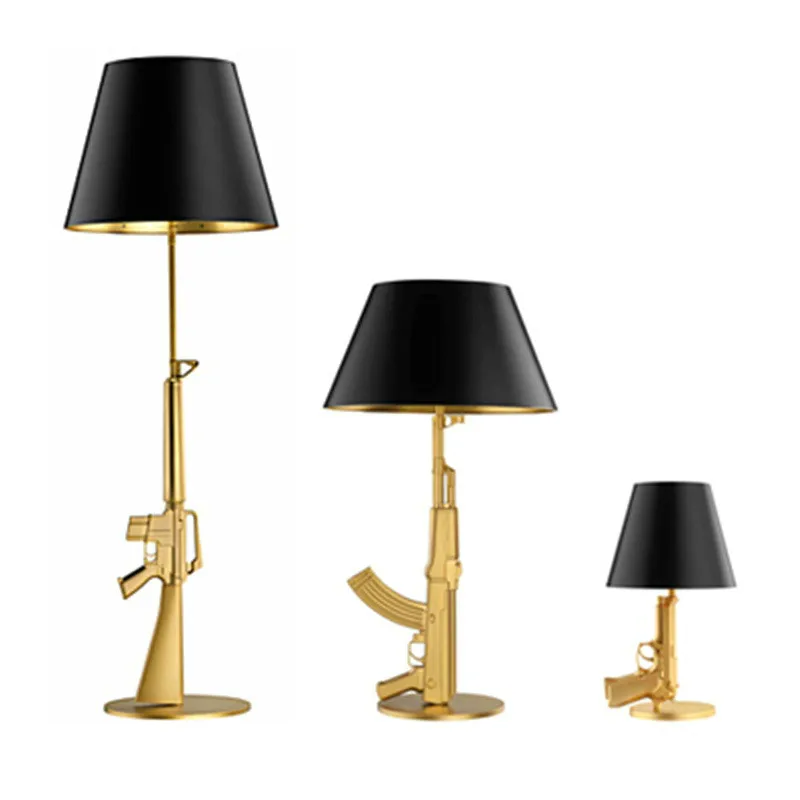 

Modern Luxury AK47 Floor Lamps Gold Art LED Table Lamp Living Room Dining Room Home Loft Bedroom Bedside Decor Lighting Fixtures