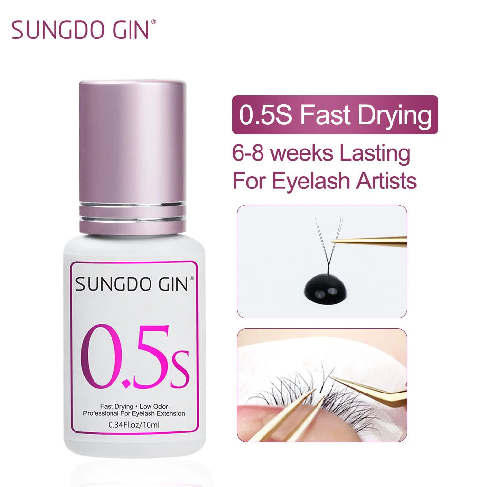 Клей для ресниц профессиональный 10 мл 0 5 секунд быстро сохнет долговечный клей