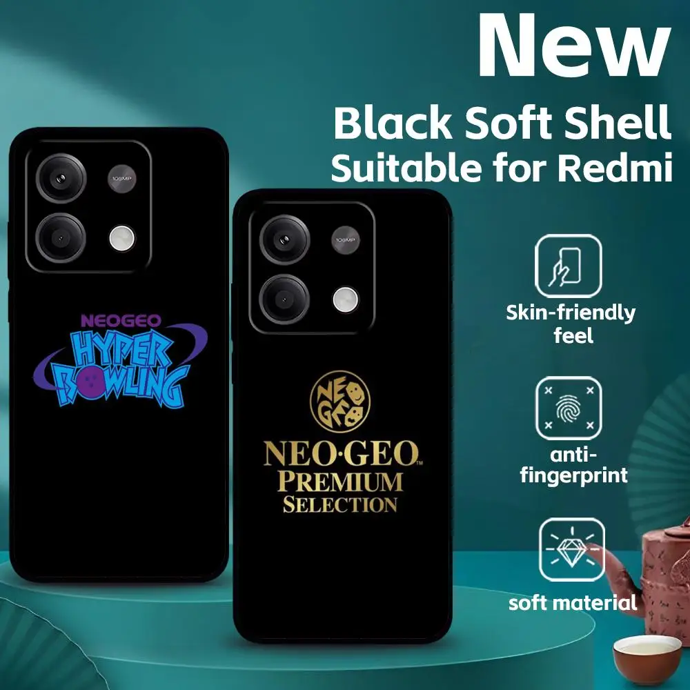 Фото Чехол для телефона SNK Neo Geo для Xiaomi Redmi 14C 13C 12C Note 15 14 13 12 11 Pro Plus S, мягкий черный чехол для телефона №4