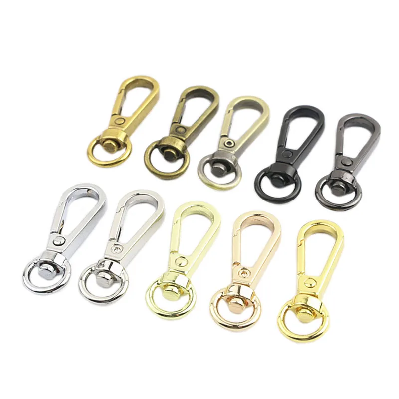 

1pcs Metal Swivel O-ring Eye Snap Hook Minitype Trigger Clasps Clips for DIY Leather Craft Bag Strap Belt Webbing Keychain