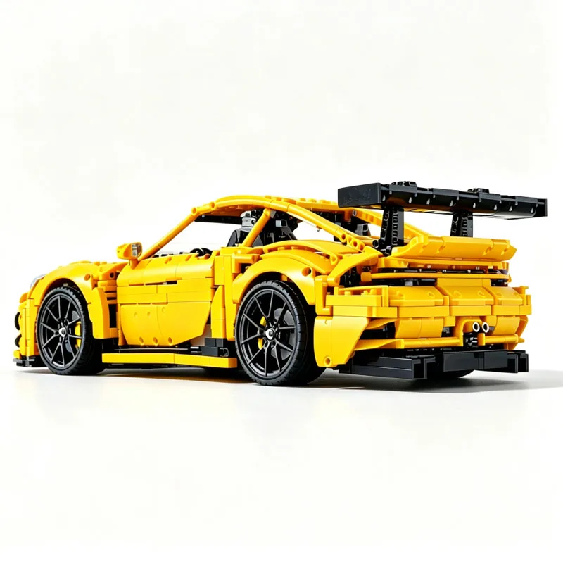 Фото Новый конструктор MOC-182607: Суперкар 992GT3R, масштаб 1:8, гоночная модель, сборная модель автомобиля, игрушка из строительных блоков, подарок на день рождения №5