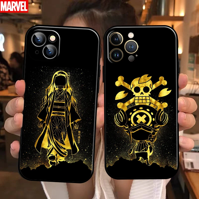 

Anime One Piece Dragon Ball For Apple iPhone 13 12 11 Pro Max 13 12 Mini 5 5s 6 6S 7 8 Plus SE2020 X XR XS Max Phone Case Black