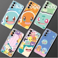 cute pokemon eevee case for samsung galaxy s22 ultra s20 fe s21 plus note 20 s10 10 lite s9 s10e clear soft phone cover fundas