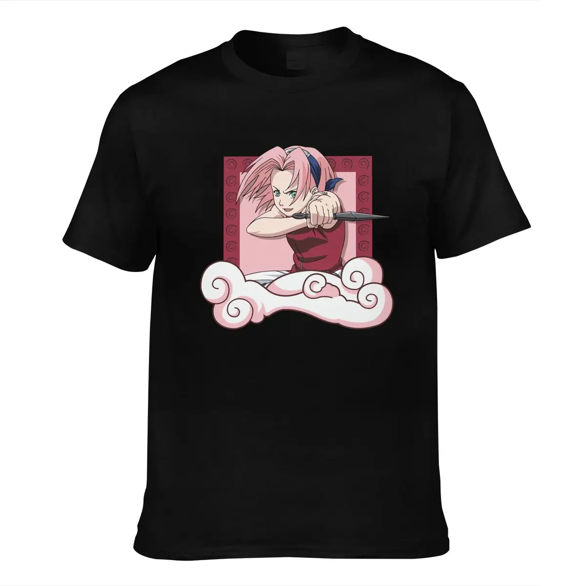 

Summer Sakura Haruno Print Men T-shirt O-neck Simplicity Casual Cotton Top Tees Fashion Cool Funny Anime T Shirts Clothes