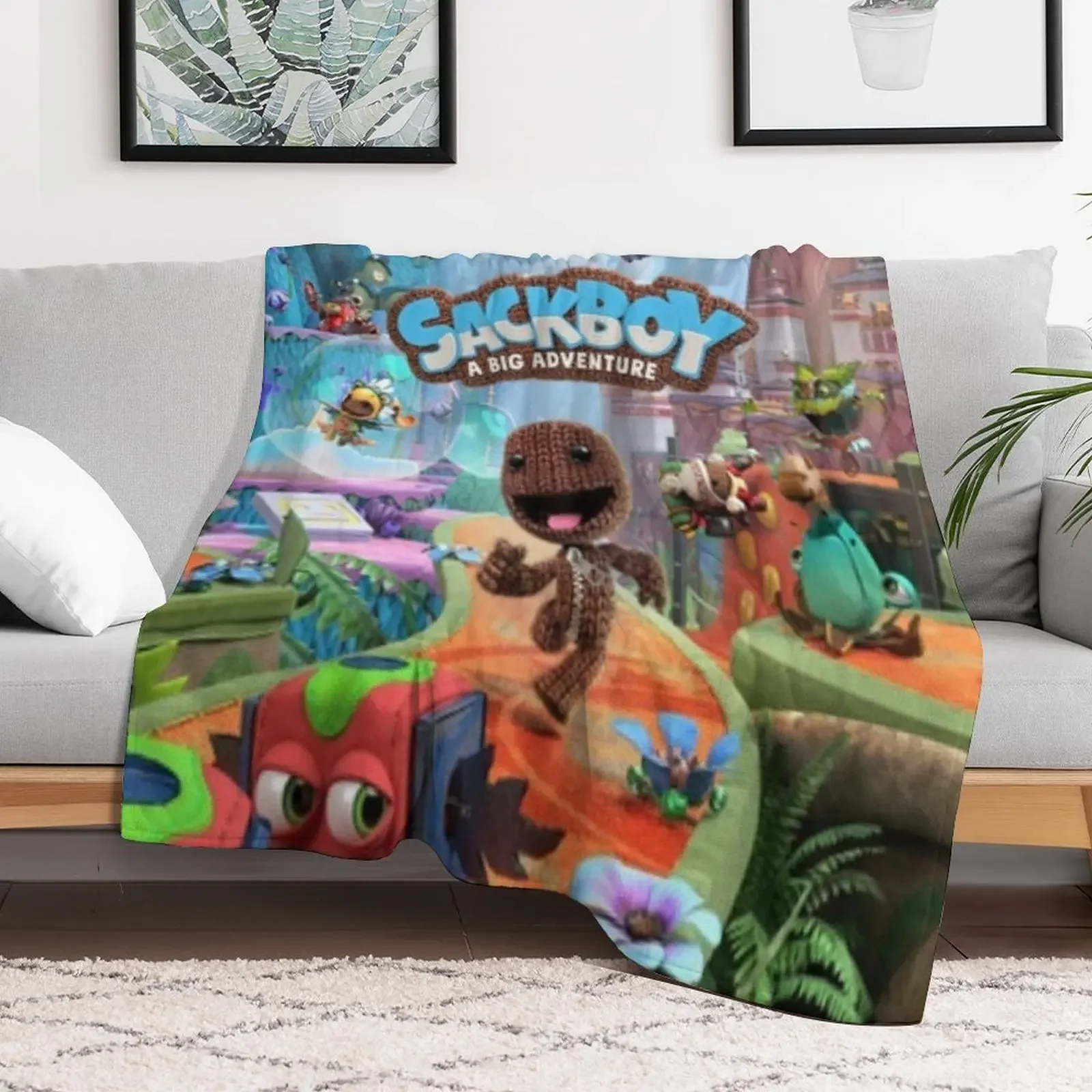 Одеяло Sackboy роскошные мягкие одеяла в стиле манга