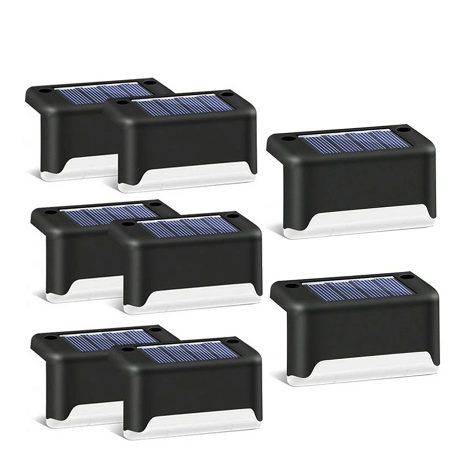 

Hot 8Pcs LED Solar Light Outdoor Waterproof Wall Light Garden Landscape Step Stairs Deck Light Balcony Fence Solar Light