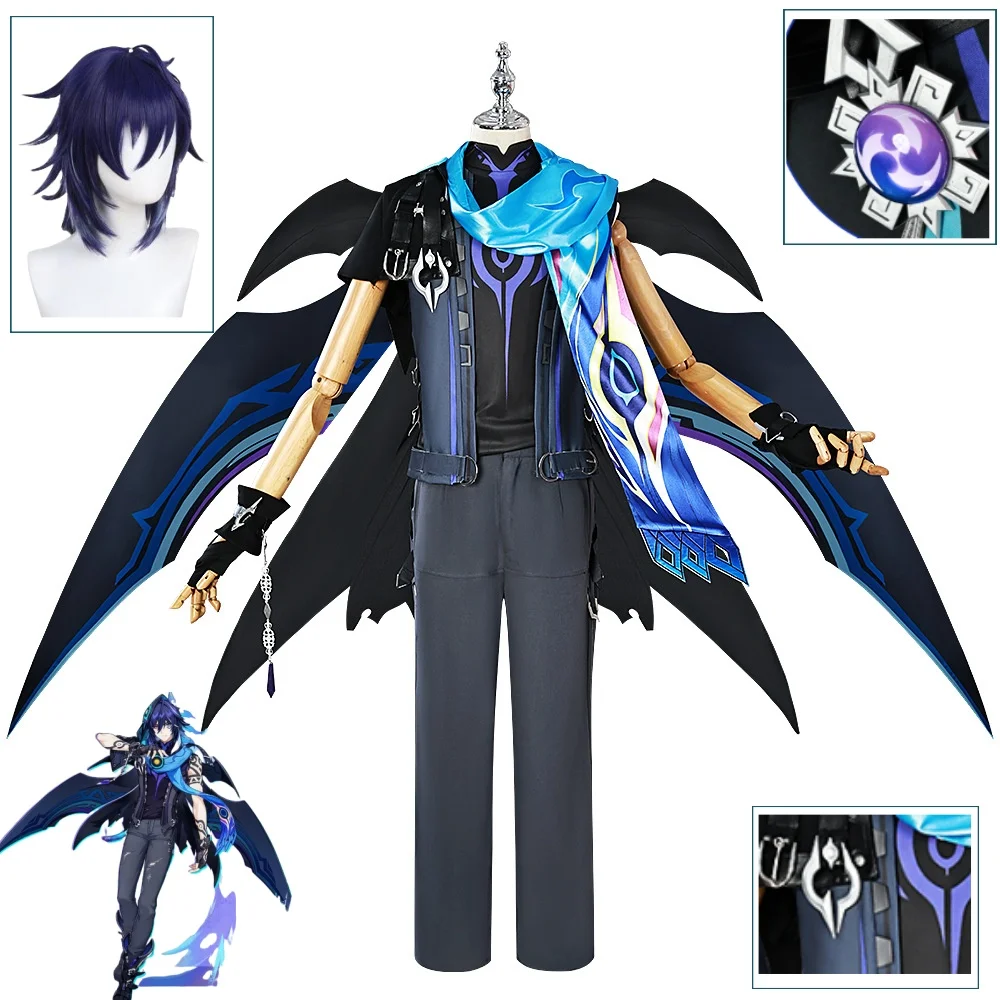 Игра Genshin Impact Ororon Косплей Костюм Парик Natlan Masters Of The Night-Wind Ролевая вечеринка