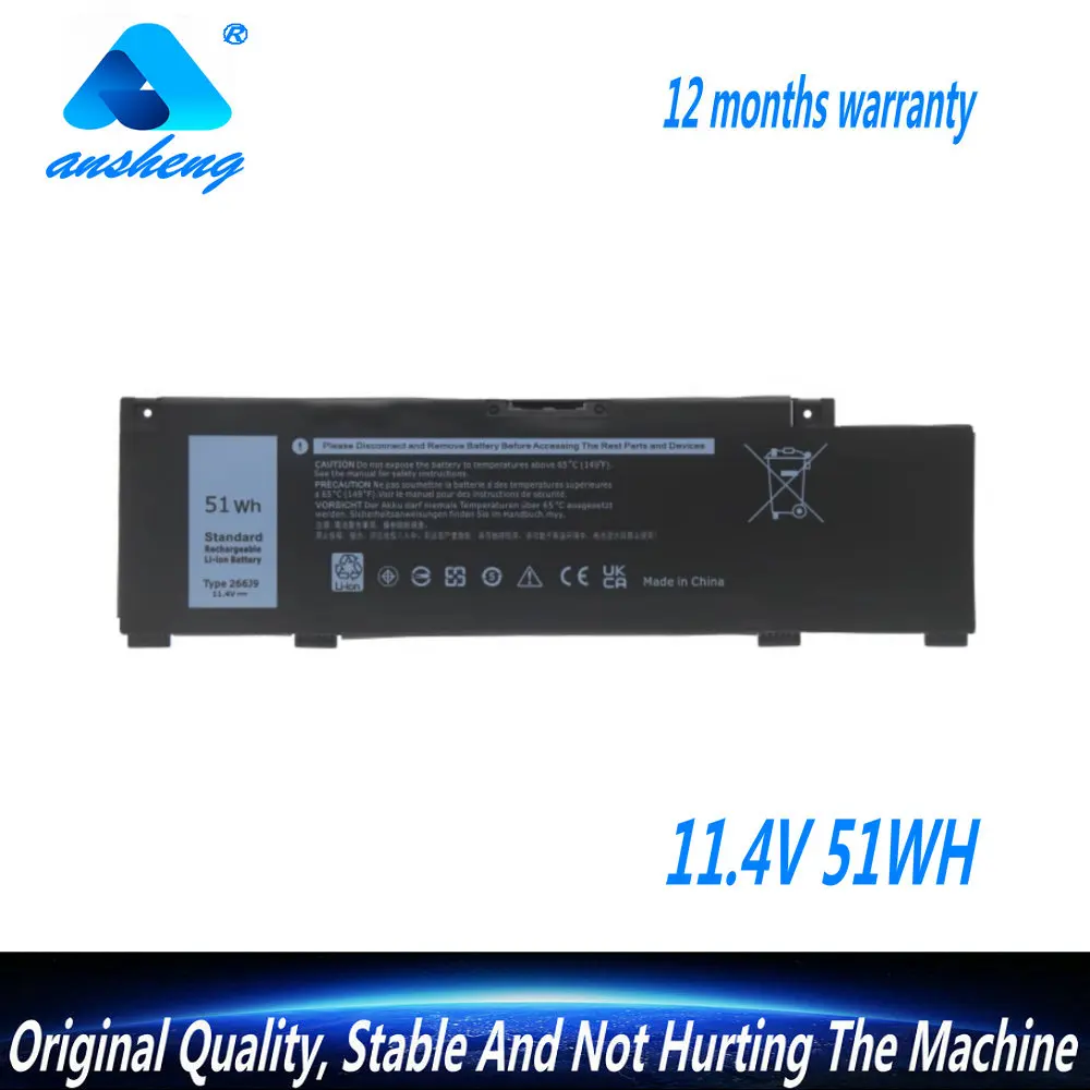 Новый аккумулятор для ноутбука 266J9 Dell G3 15 3590 3500 G5 5500 5505 Inspiron 14 5490 M4GWP PN1VN 11 4 В 51 Втч