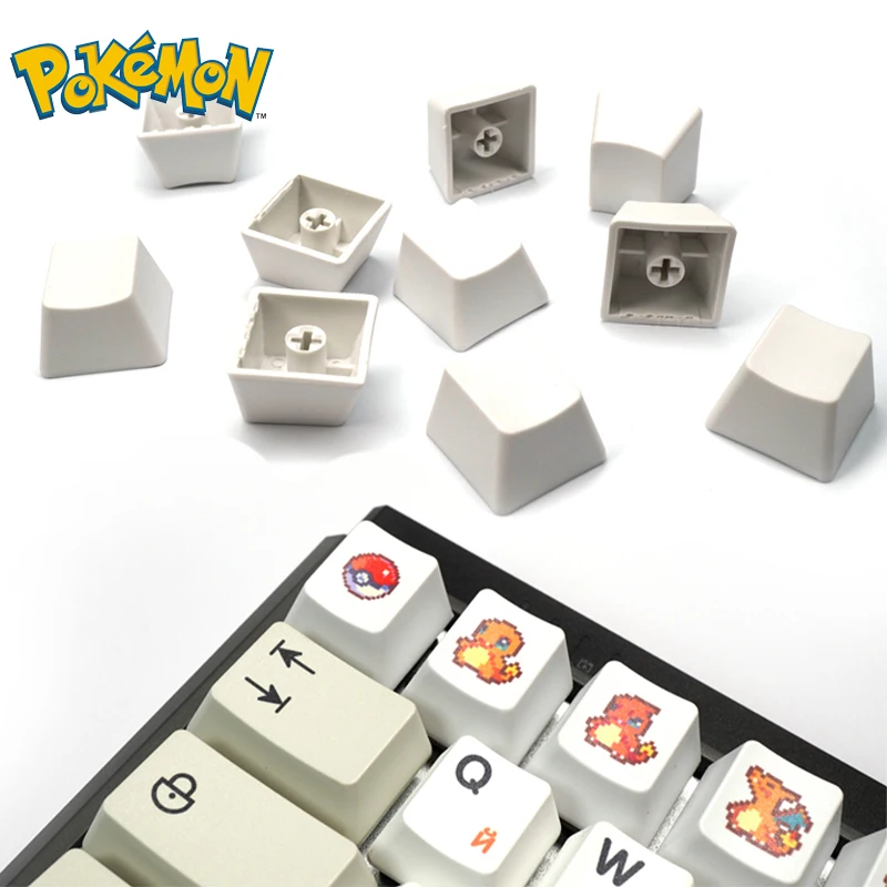 17 шт. игровые механические колпачки для клавиш Pokemon Pikachu PBT R4 оси Cherry MX Мультяшные