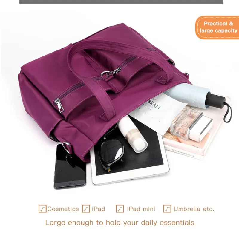 2024 Женская Большая Спортивная Сумка Из Ткани Оксфорд Модная На Плечо С