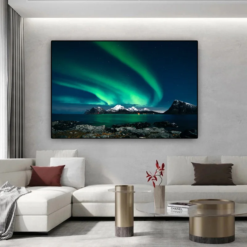 Картина на холсте Аврора пейзаж природный Настенная картина HD печать для